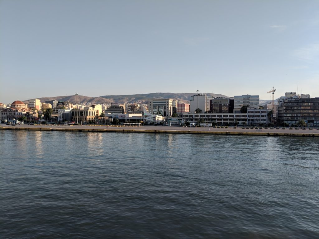 Piraeus port from the ferry